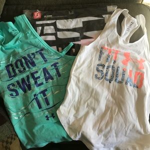 Under Armour heatgear tanks with backpack